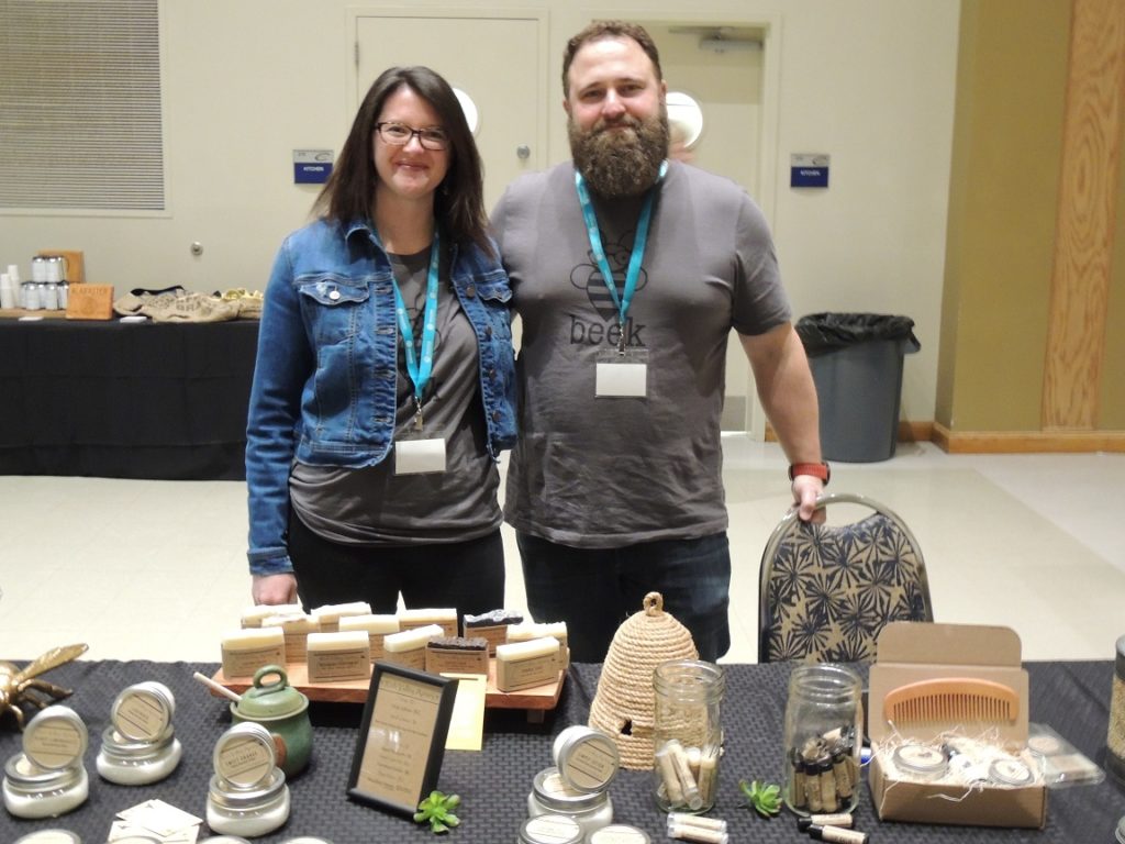 Brandi and Ryan Magaro of Rich Valley Apiary at the Buyer's Market
