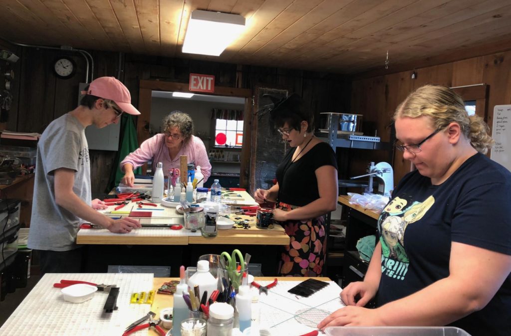 Fused glass class at Cottage Glassworks